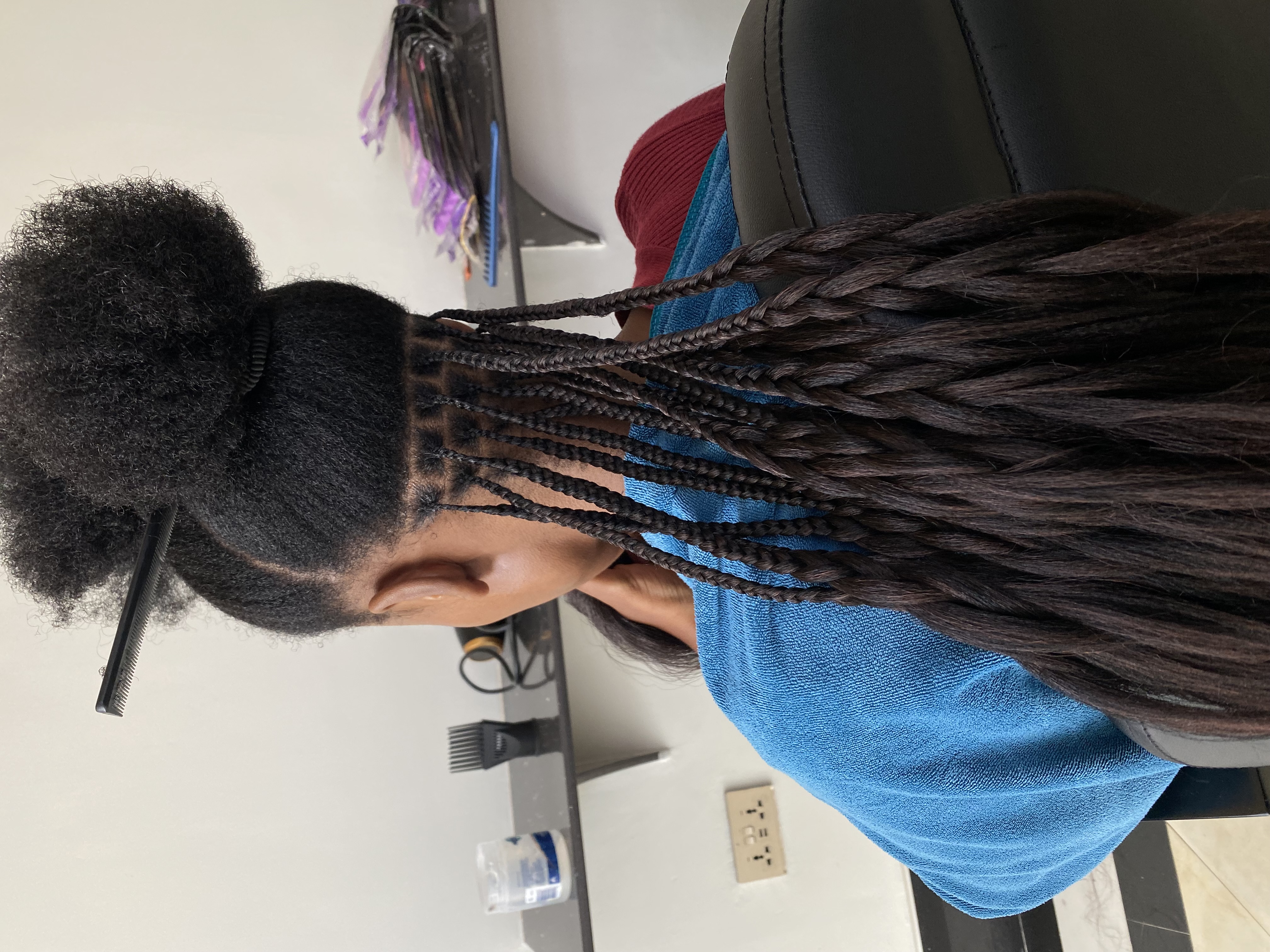 Knotless Braids & Conrrows mixed