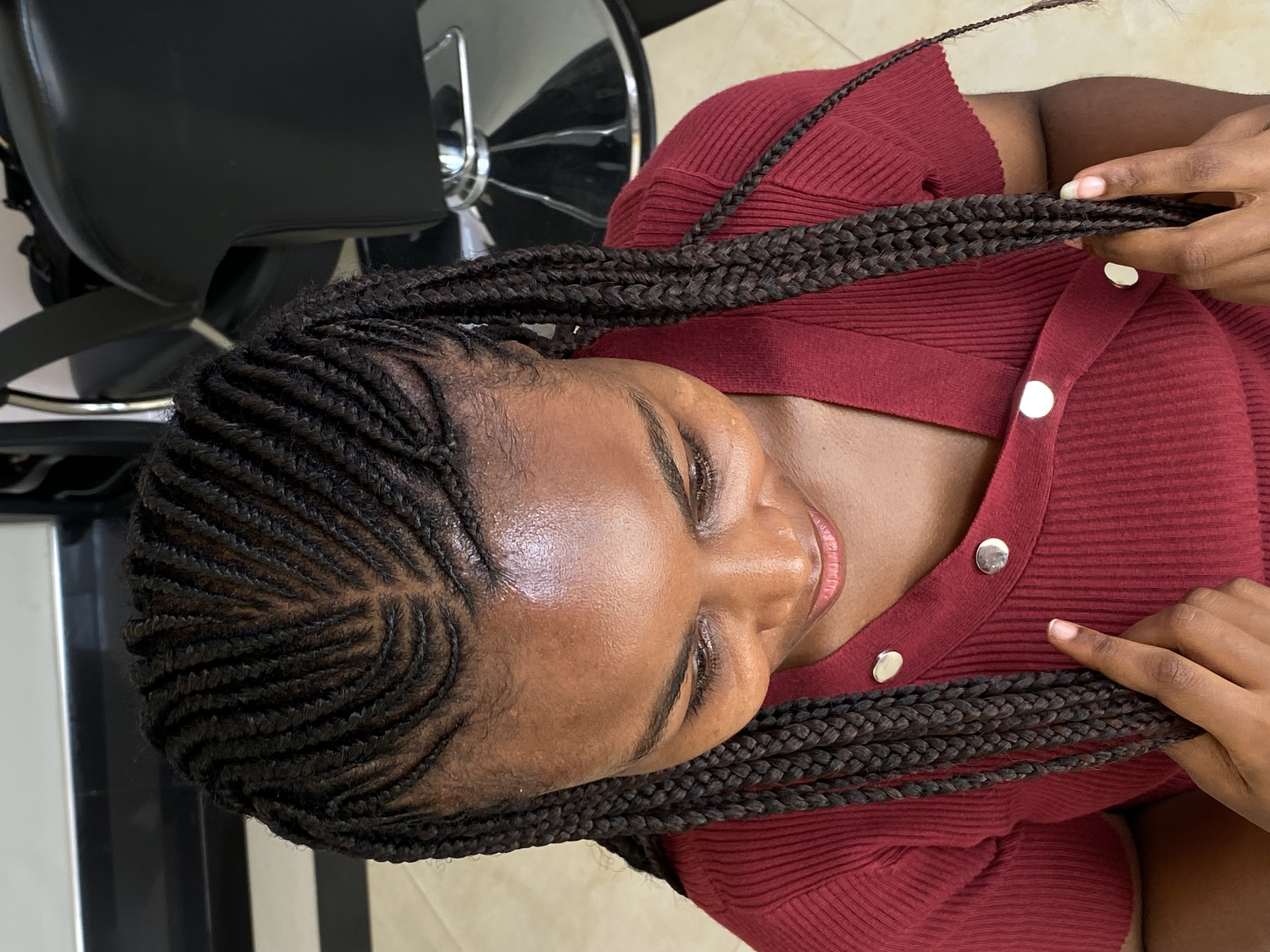 Knotless Braids & Conrrows mixed